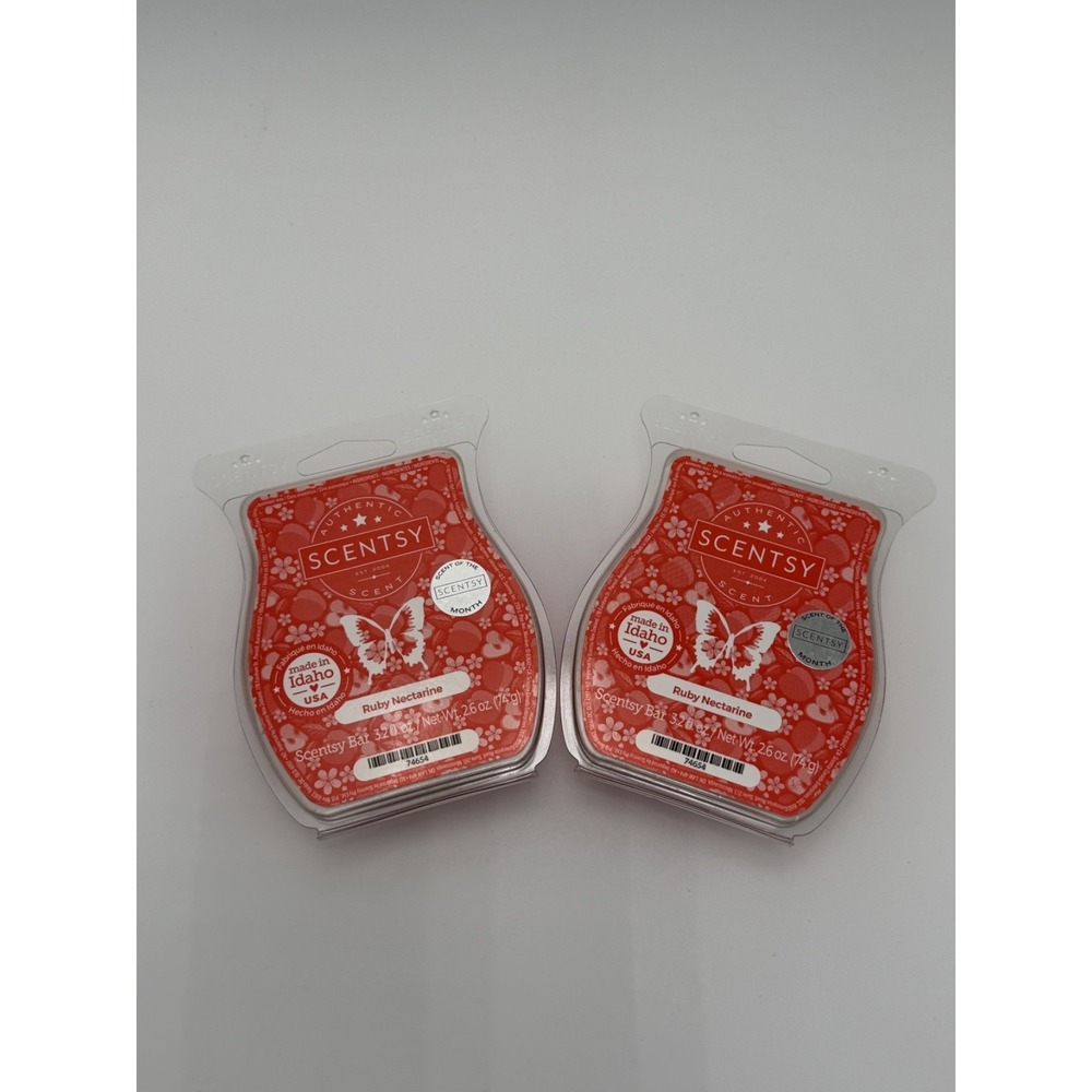 NEW Scentsy Lot of 2 Ruby‎ Nectarine Scent Wax Bars